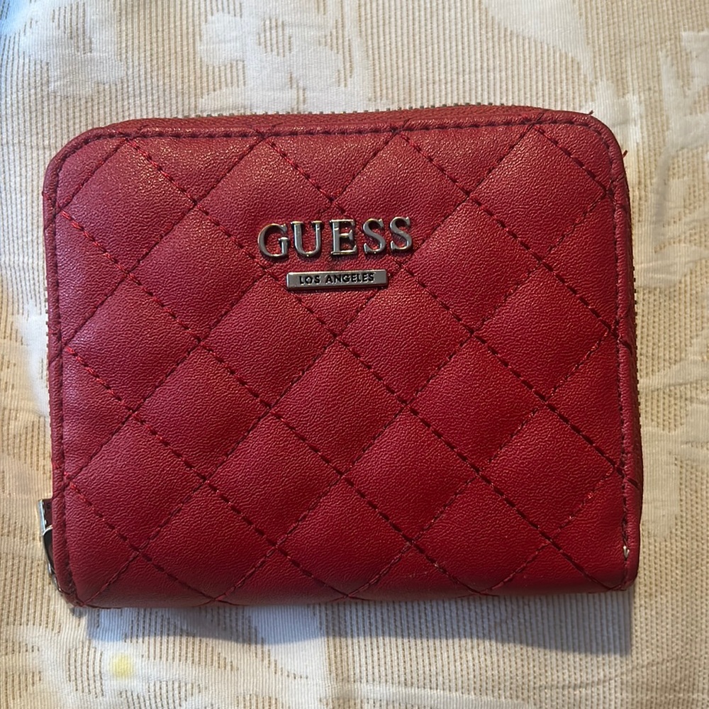Guess red wallet